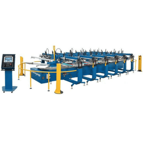 m & r stryker automatic oval screen printing press: