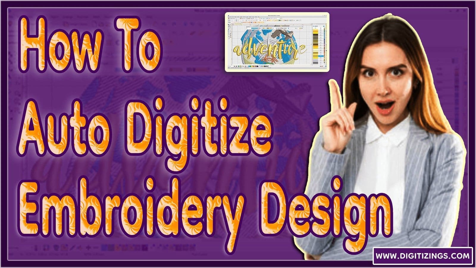 how to auto digitize embroidery design